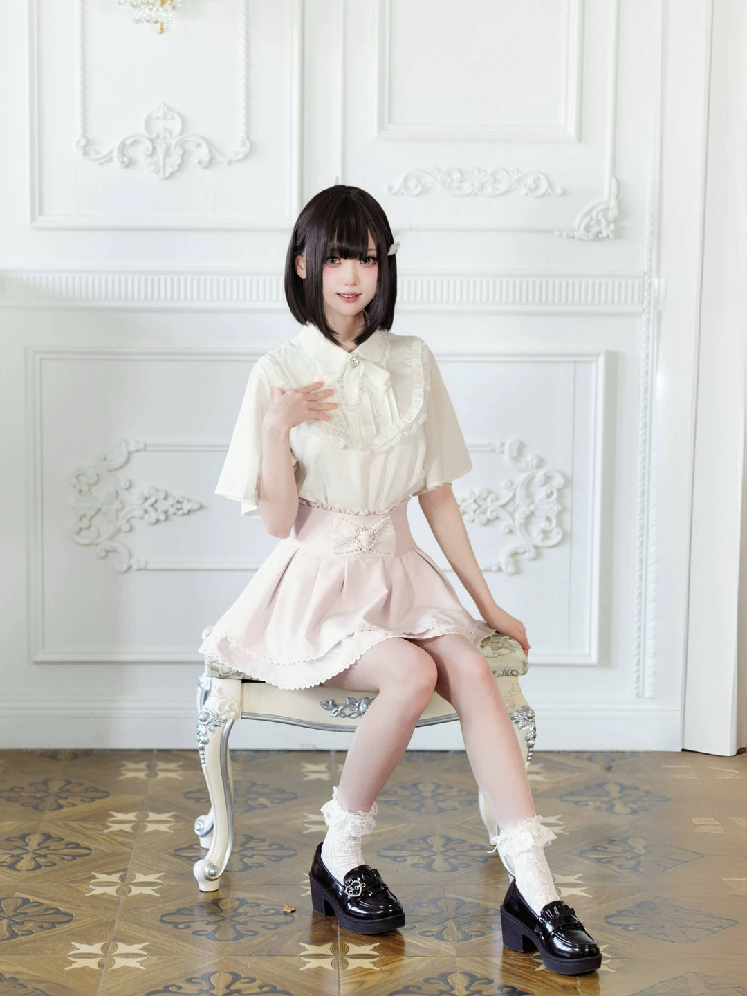 Ryousangata Skirt Outfit, Tencel Blouse 44750:821919