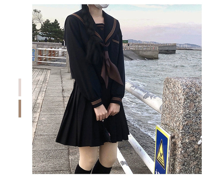 Autumn JK Uniform Sailor Top, Embroidered 43789:786069