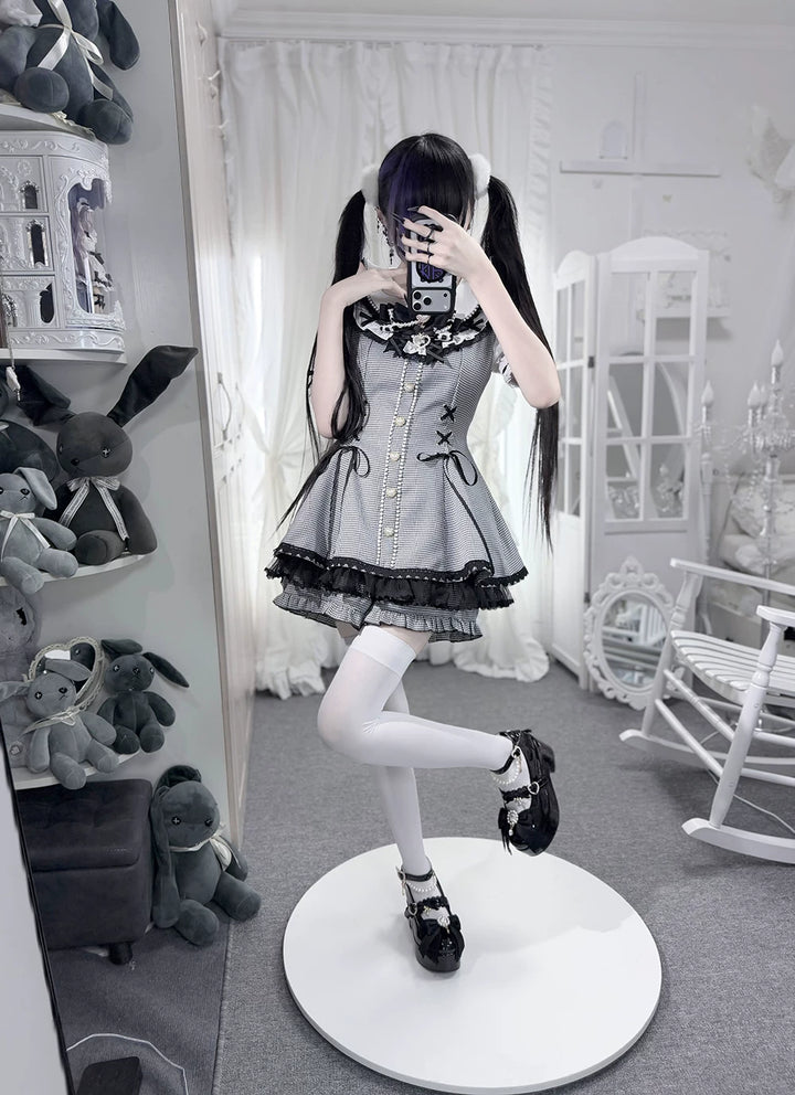 Jirai Kei Platform Shoes, Detachable Pearl-Like Chain 44929:828515