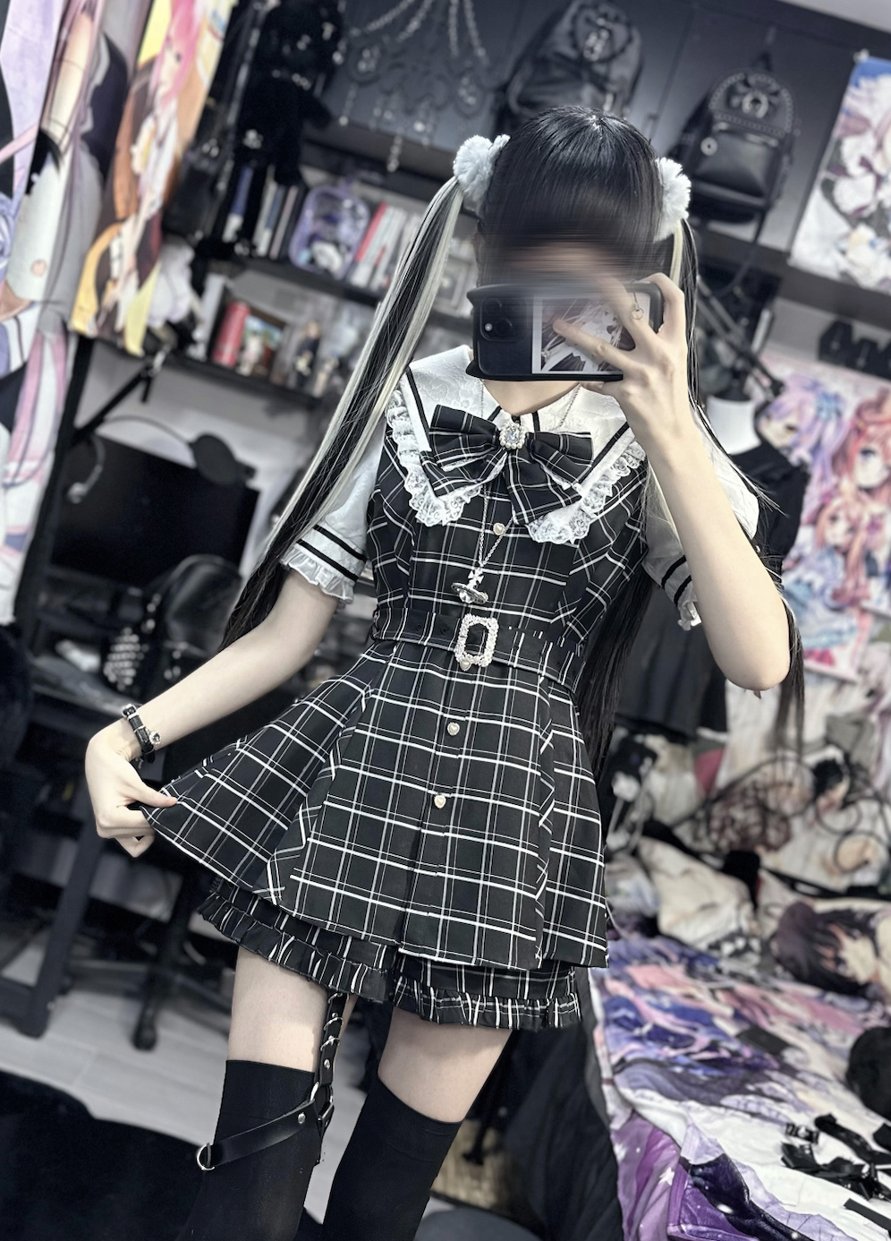 Jirai Kei Outfit Set Ryousangata Dress And Shorts (L M S XL) 37548:563452