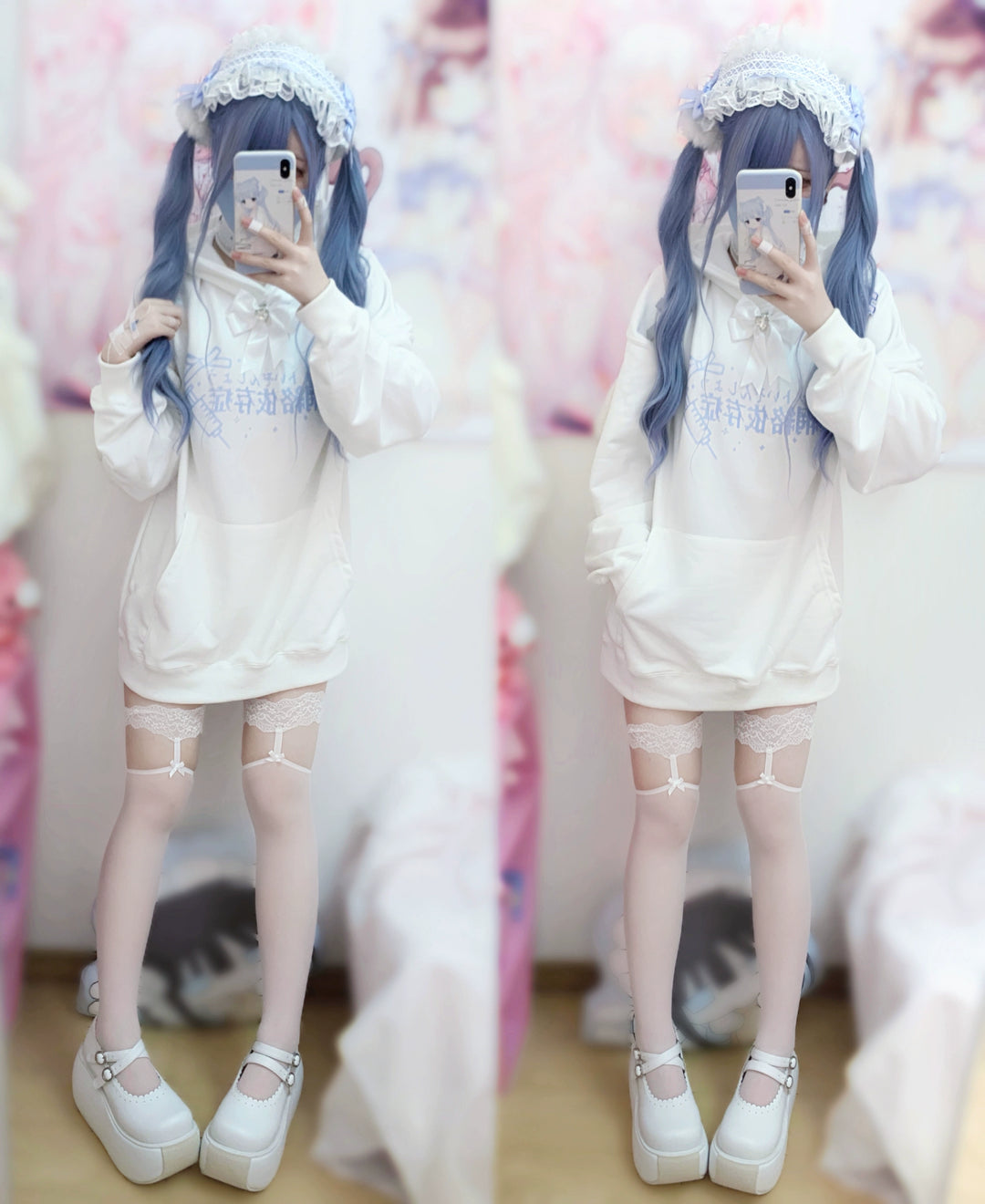 Jirai Kei Hoodie Tenshi Kaiwai Hoodie With Ribbon 32346:408746