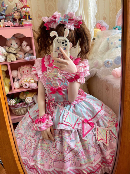 Sweet Lolita Dress Lolita Salopette JSK Set Multicolors 36482:552114