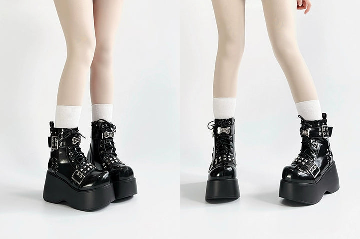 Punk Platform Shoes Subculture Thick-soled Boots Martin boots 40870:697300