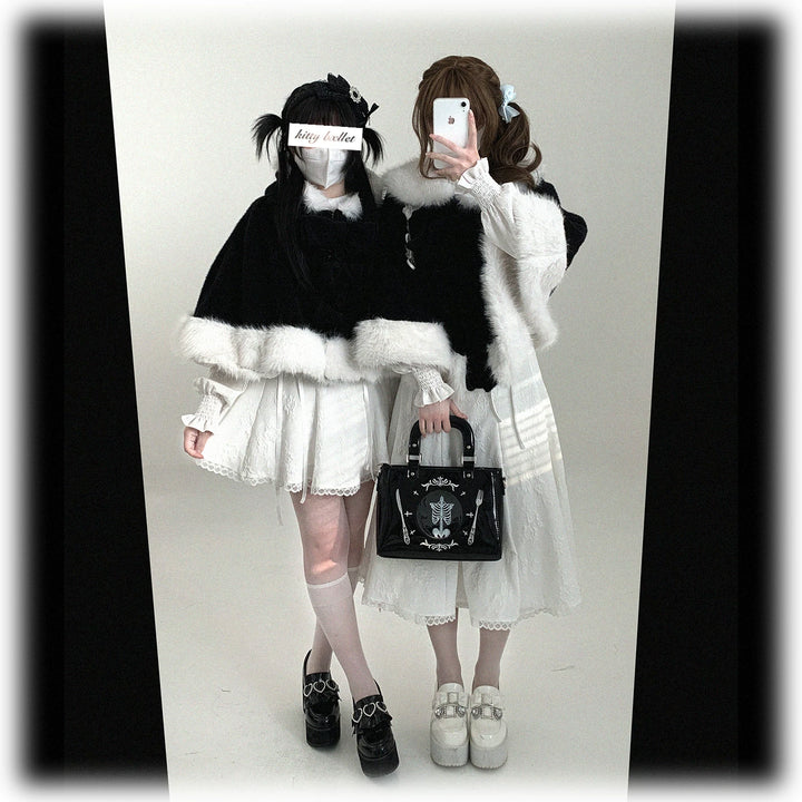 Cat-Ear Hooded Cape, Detachable Bows 44472:810588