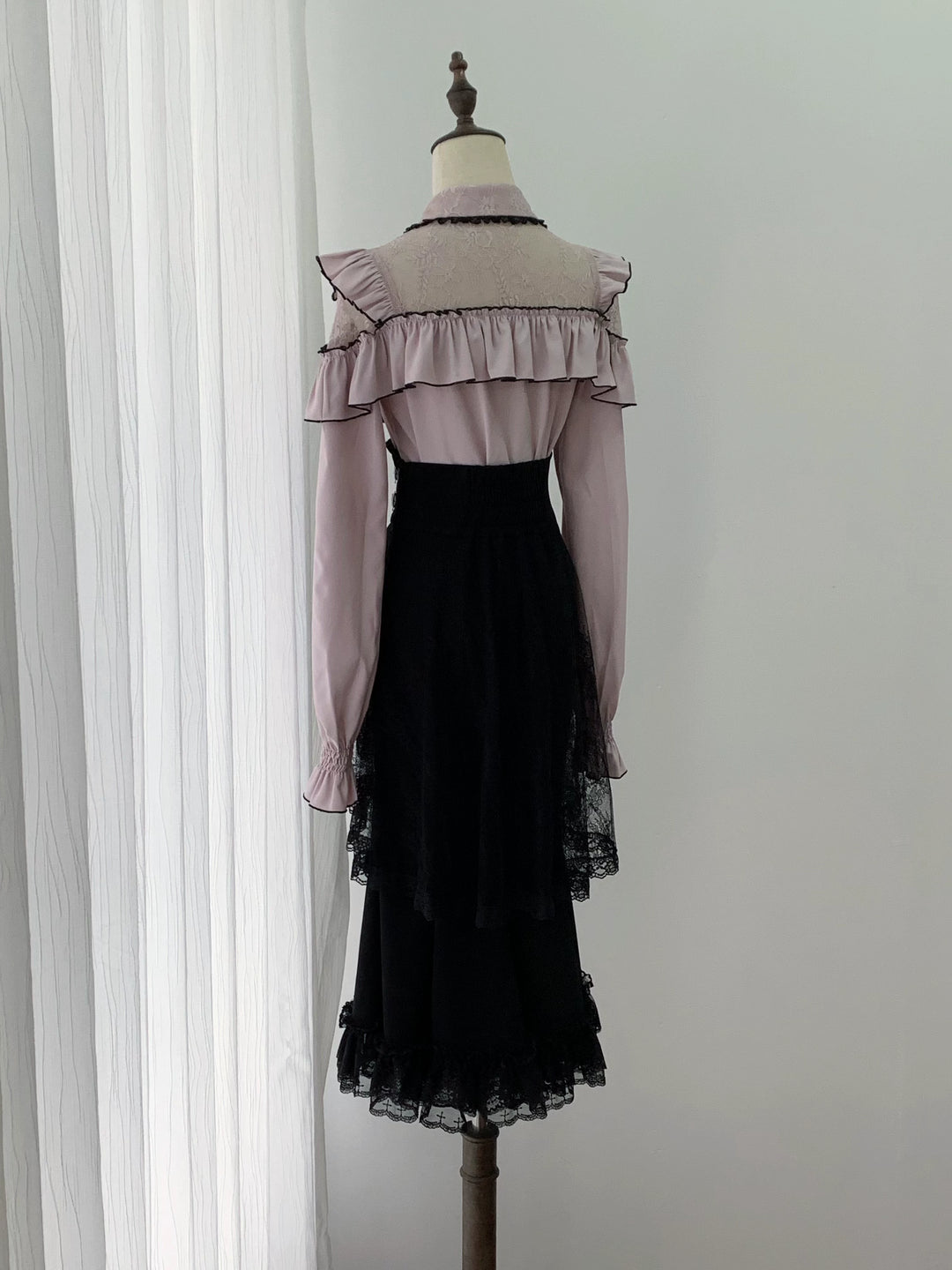 Seiso Kei Pink Blouse & Mermaid Skirt, Lace & Ruffles 45933:870770
