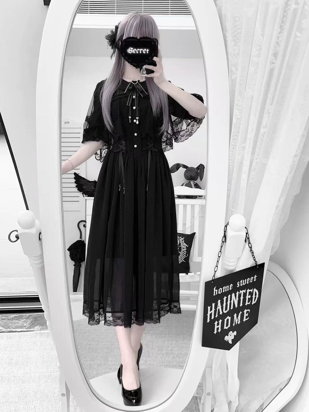Ankle-length Seiso Kei Dress, Cape Design 43786:785313