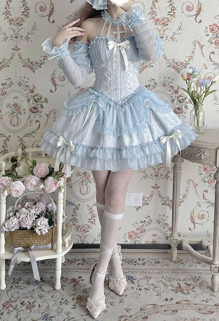 Gothic Lolita Dress Cross-Hime Halterneck Lolita Jumper Dress 35062:478587