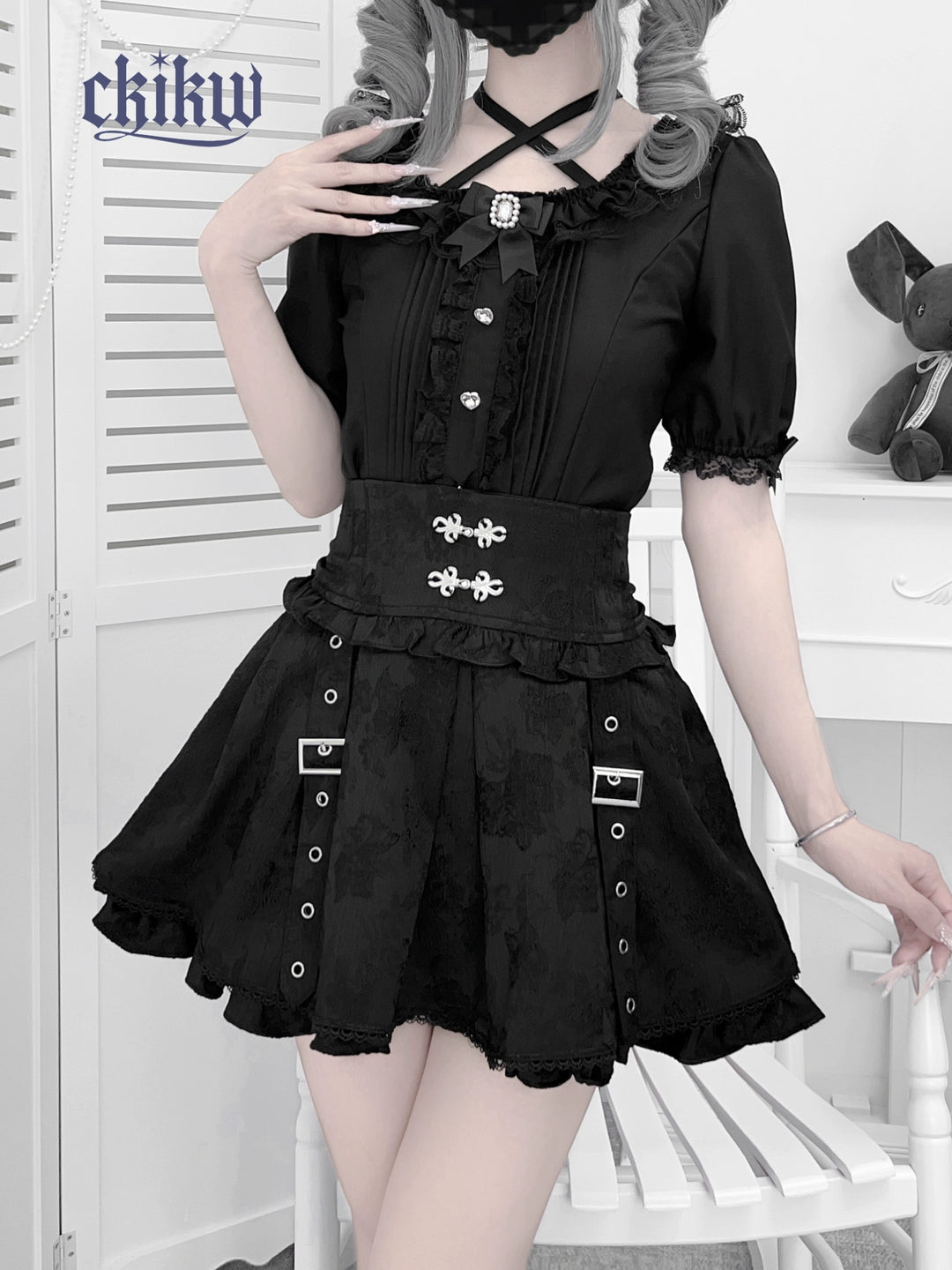 Chinese-style Subculture Dark Patterned Skirt 43609:780879