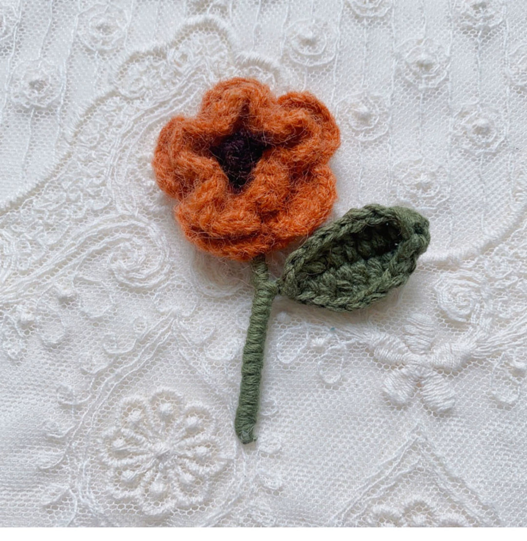 Mori Kei Brooch Handmade 3D Knitted Floral Brooch Pin 36436:522052 36436:522052