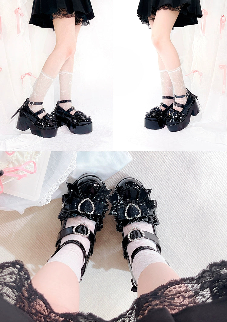 Jirai Kei Platform Shoes High Heel Shoes Multi-color Shoes 40102:656534