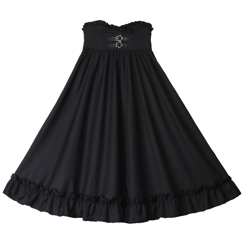 Jirai Kei Blue Long Sleeve Blouse Black Skirt (L M S XL) 29514:353430