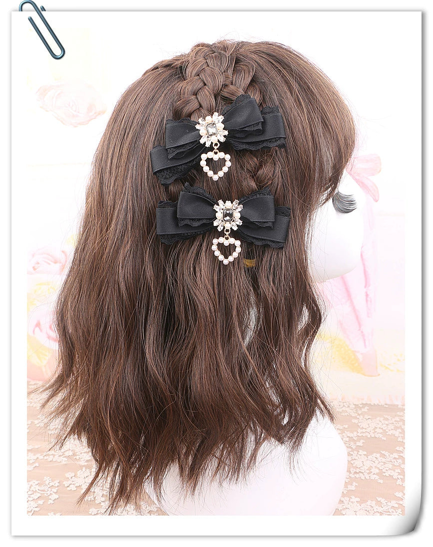 Jirai Kei Hair Clips Sweet Lace Barrettes Hair Accessory 38106:582992