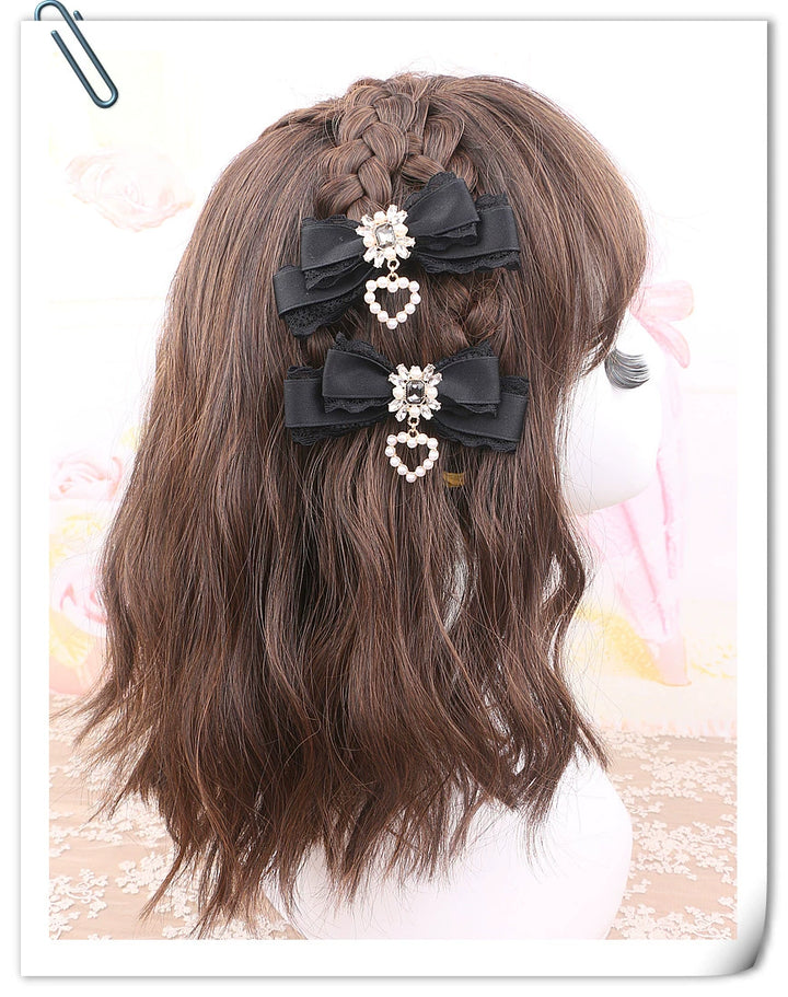 Jirai Kei Hair Clips Sweet Lace Barrettes Hair Accessory 38106:582992