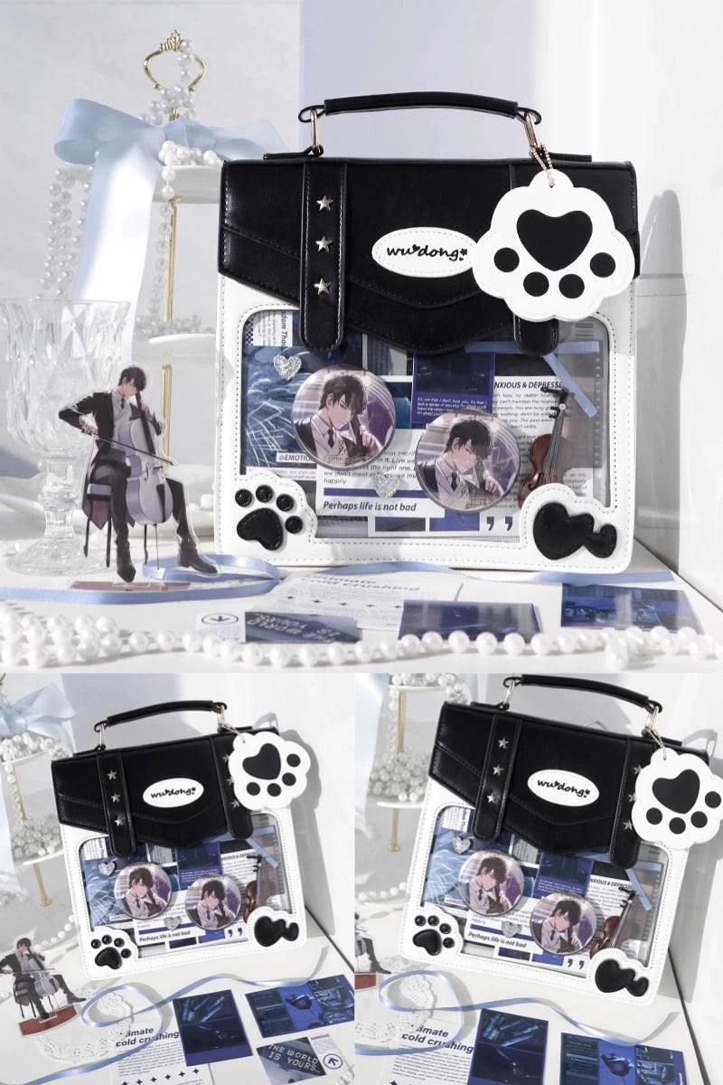 Cat Paw Ita Bag, Backpack with Clear Window 45421:848400