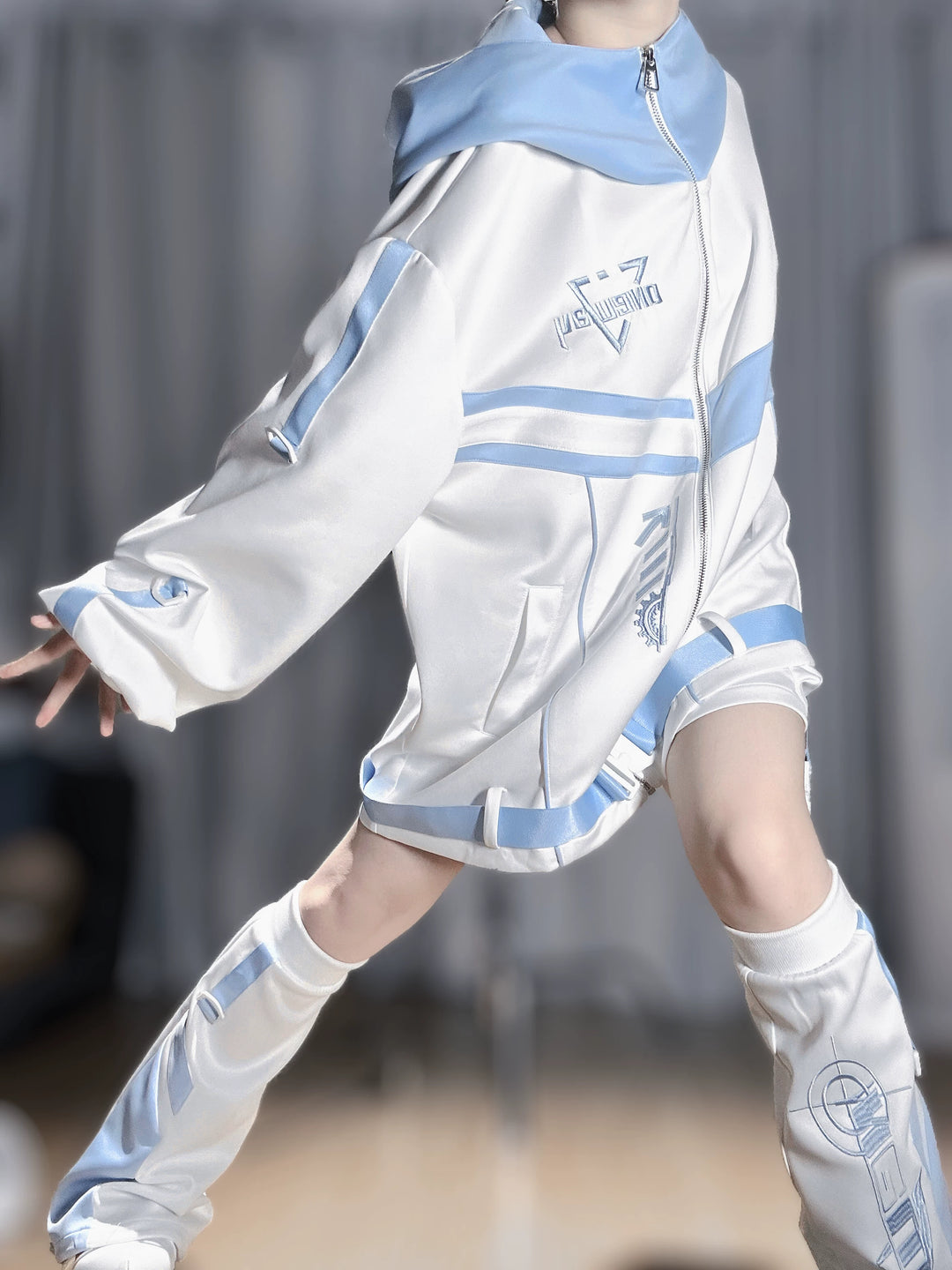 Tenshi Kaiwai Techwear Jacket & Elastic Shorts Set 45013:846205