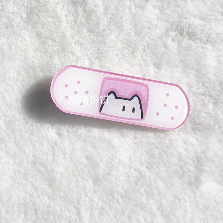 Tenshi Kaiwai Bandage Shaped Hair Clips, Cute Cat Detail 45468:852759