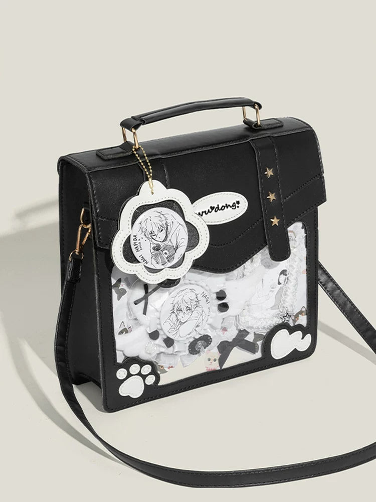 Cat Paw Ita Bag, Backpack with Clear Window 45421:848420