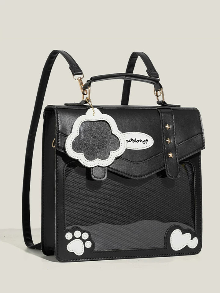 Cat Paw Ita Bag, Backpack with Clear Window 45421:848425