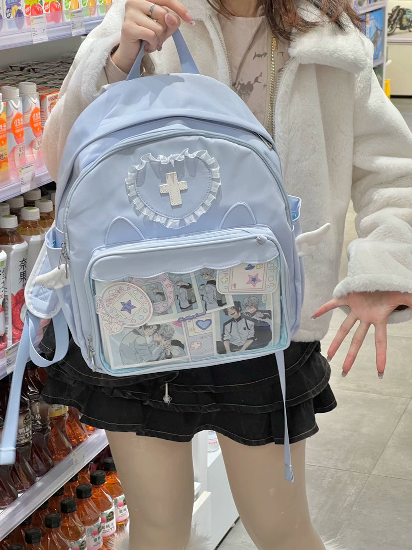 Tenshi Kaiwai Itabag Backpack Blue And Pink Bag 38278:588312