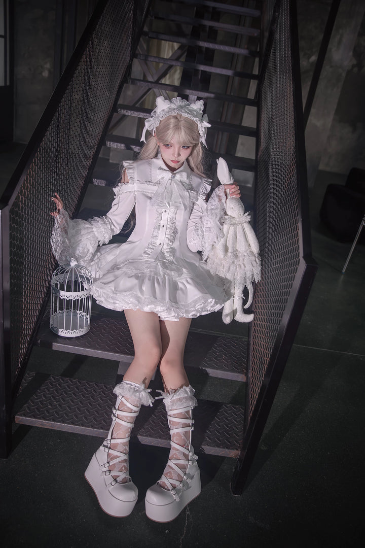 Subculture Hime Sleeve Blouse, Lace Skirt Set 45625:858381