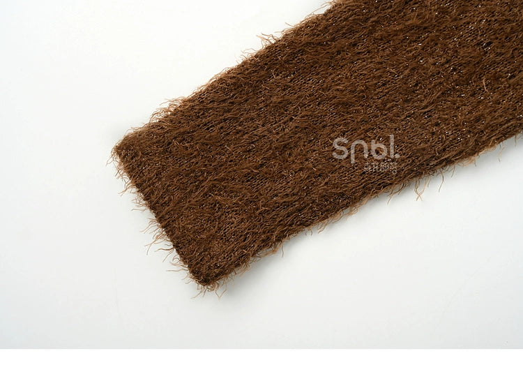 Mori Kei Stand-Collar Sweater, Irregular Plaid Skirt 44214:803846