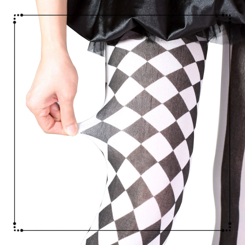 Halloween Style Striped & Checkered Pantyhose 44086:795583