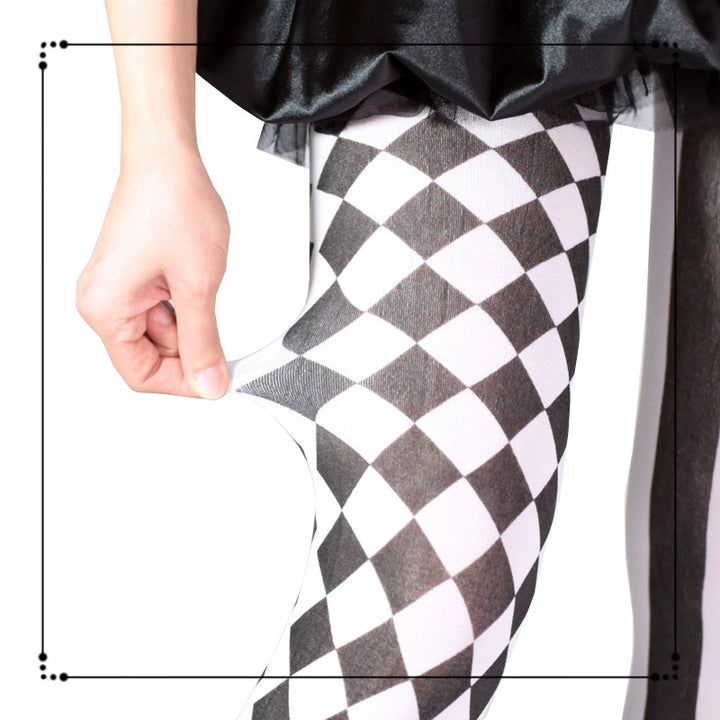Halloween Style Striped & Checkered Pantyhose 44086:795583