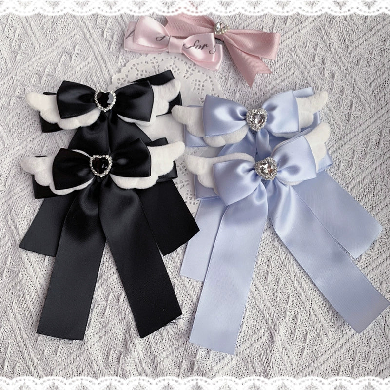 Jirai Kei Headwear Bow And Angel Wings Hair Clip 21670:441108