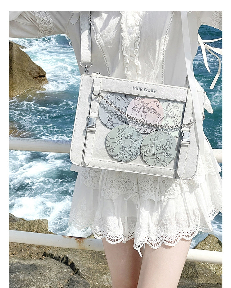 Square Crossbody Itabag, Detachable Chain 43234:779463