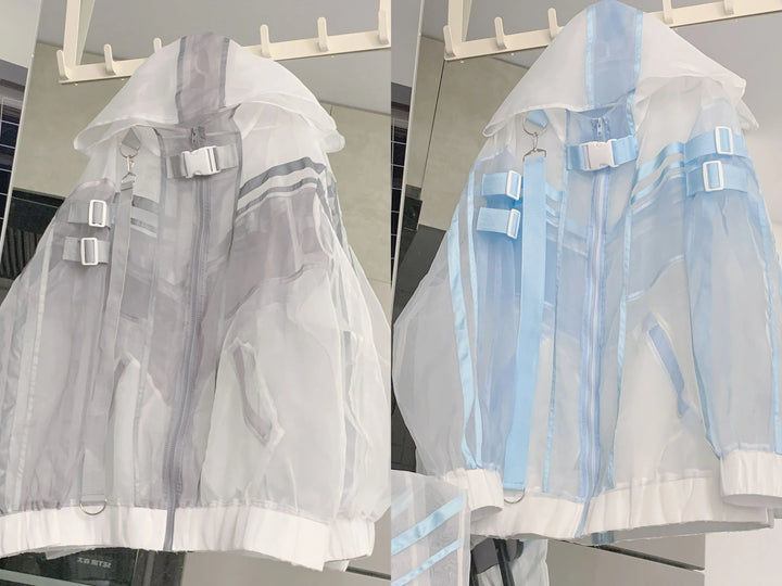 Subculture Organza Coat with Leg Warmers, Reflective Trim 45559:854209