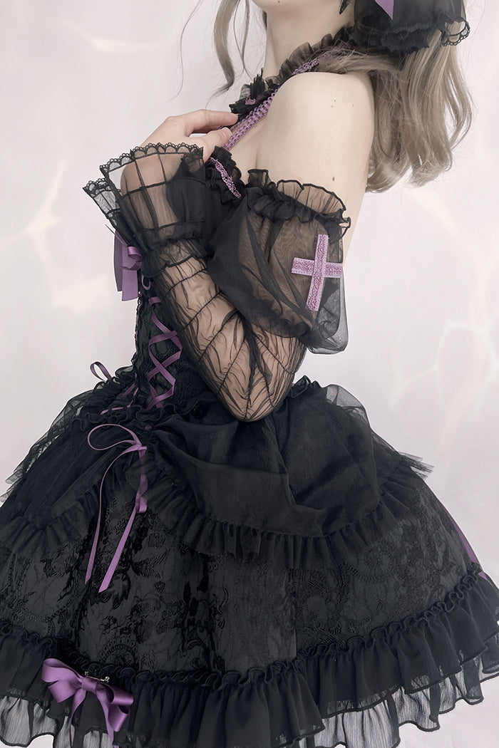 Gothic Lolita Dress Cross-Hime Halterneck Lolita Jumper Dress 35062:478523 35062:478523