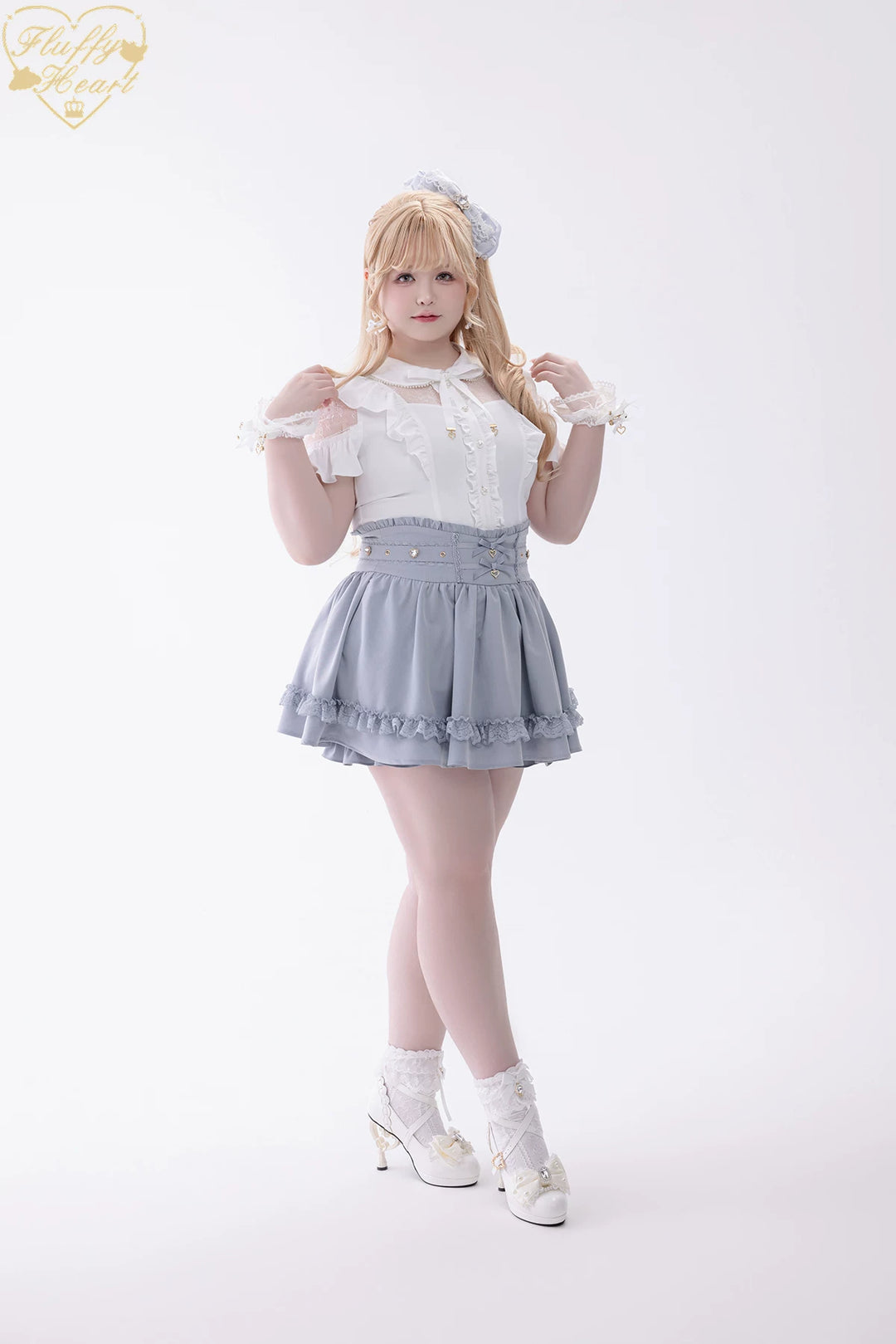 Jirai Kei High Waist Skirt, Built-in Safety Shorts 45720:860292