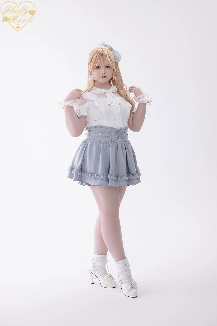 Jirai Kei High Waist Skirt, Built-in Safety Shorts 45720:860292
