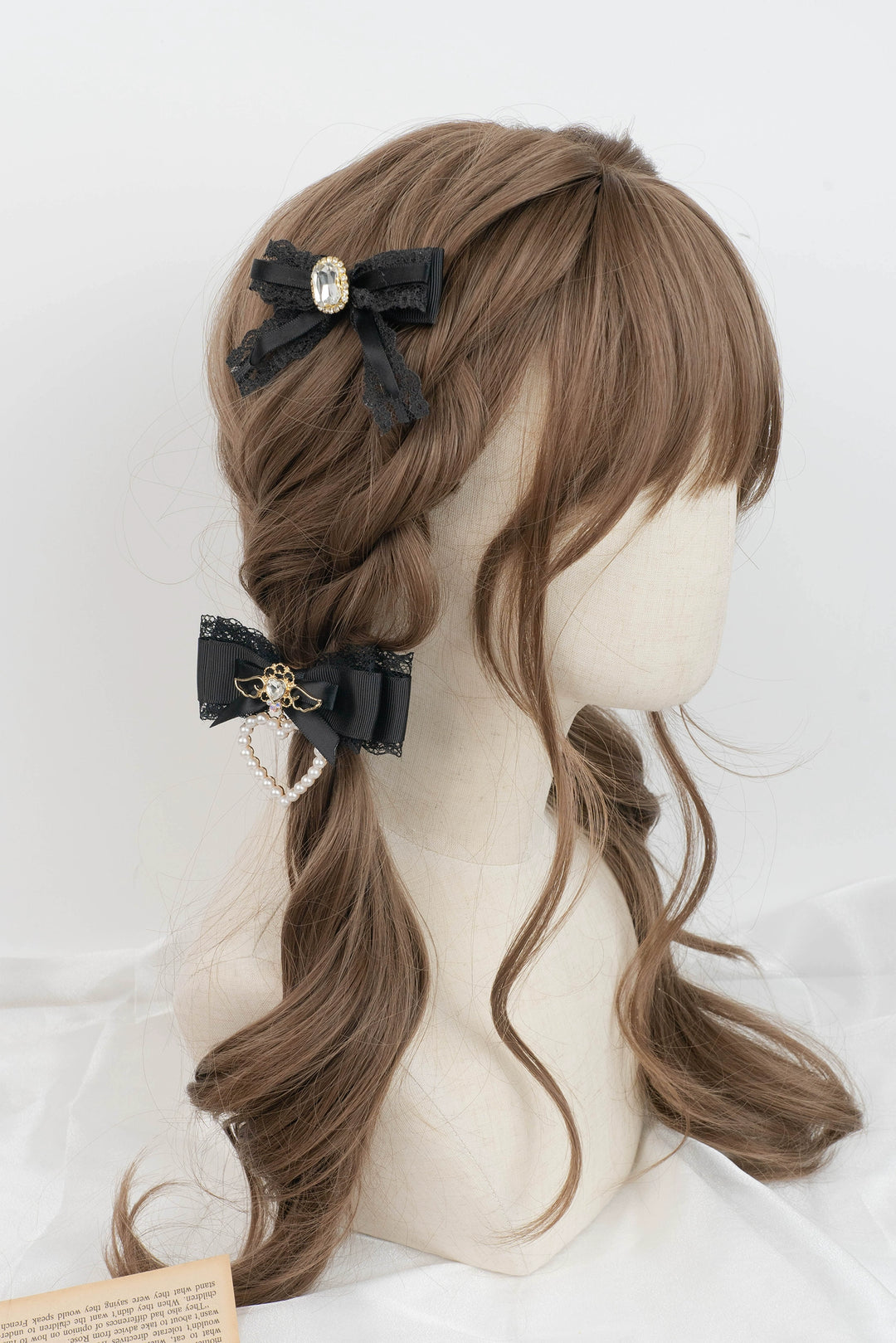 Lolita Hair Clip Jirai Kei Lace Butterfly Headdress Rhinestone Hairpin 35652:507516 35652:507516