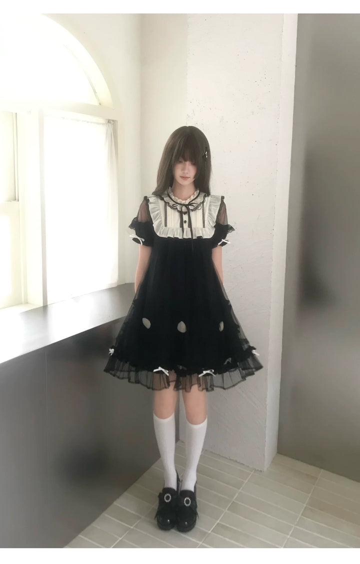 Japanese-style Tulle Dress, Detachable Strawberry Accent 45345:848966