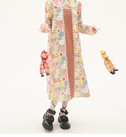Lolita Dress Kawaii Kidcore Dress Retro Cartoon Dress 36154:543058