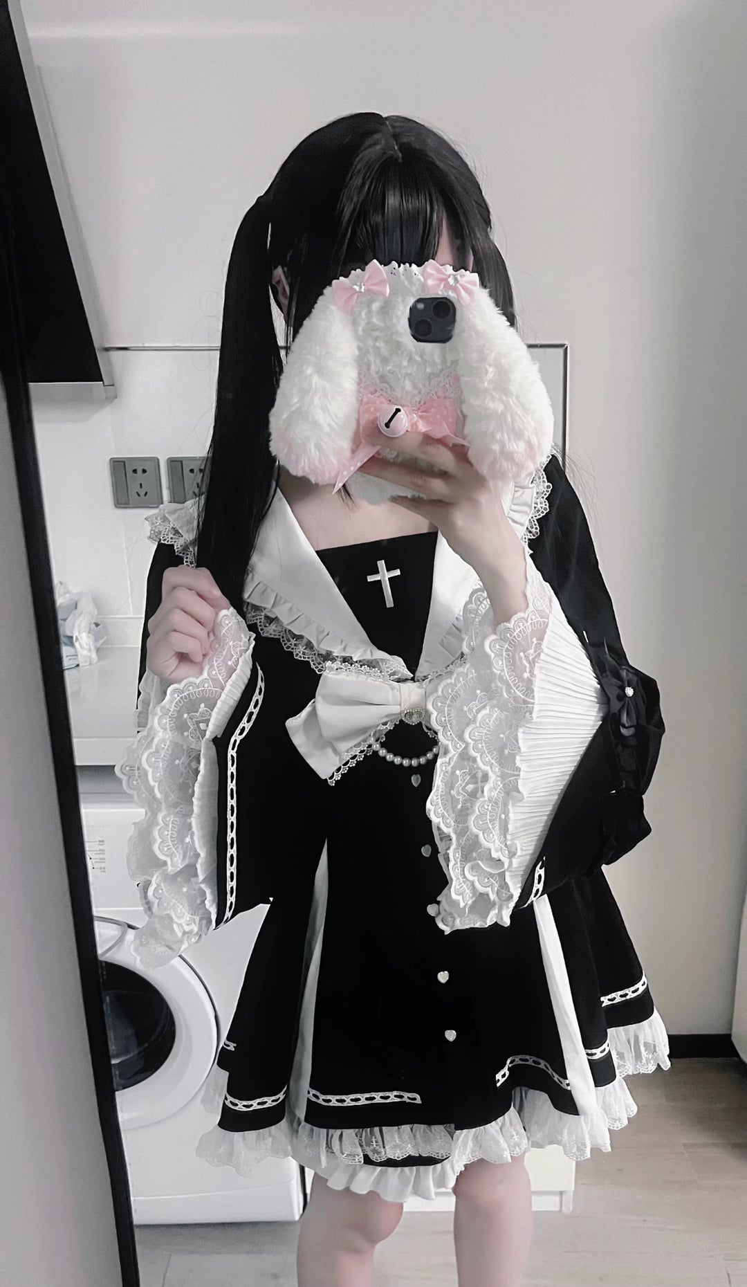 Jirai Kei Hime Sleeves Dress, Pocketed Shorts 44215:808491