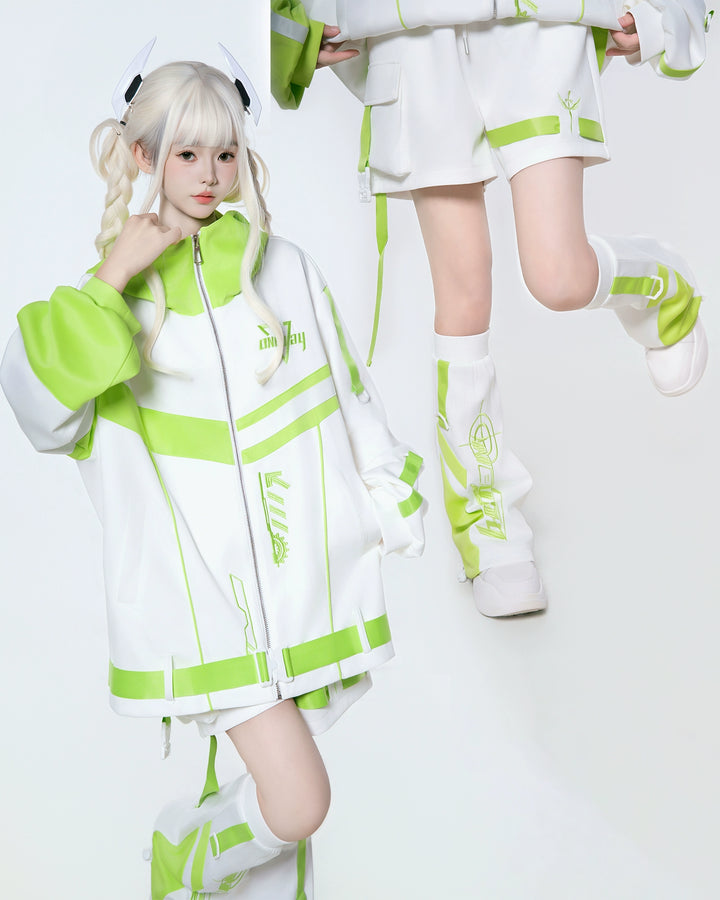 Plus Size Tenshi Kaiwai Outfit, Jacket and Shorts 44120:796927