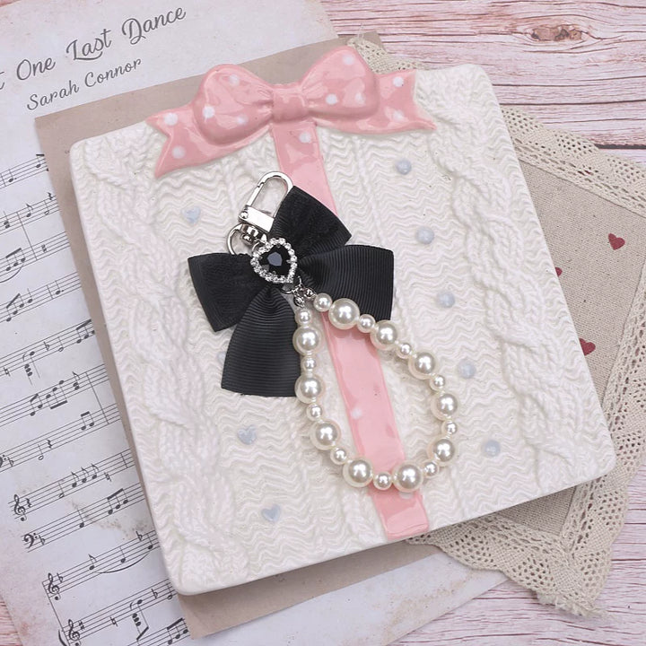 Ryousangata Wallet, Pearl Chain Bow Pendant 45070:839055