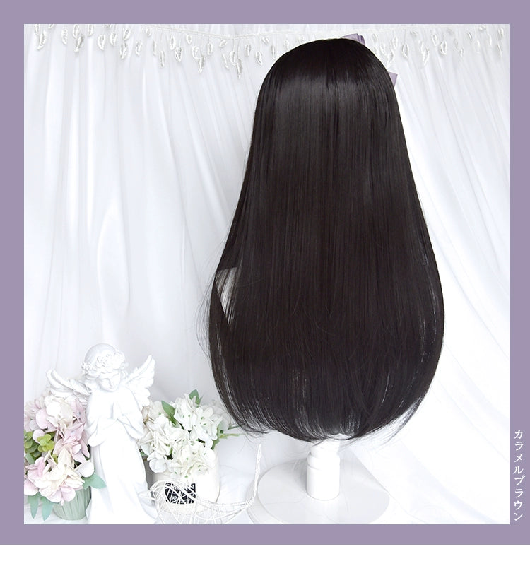 Jirai Kei Lolita Black And Purple Long Straight Wig 22038:318312