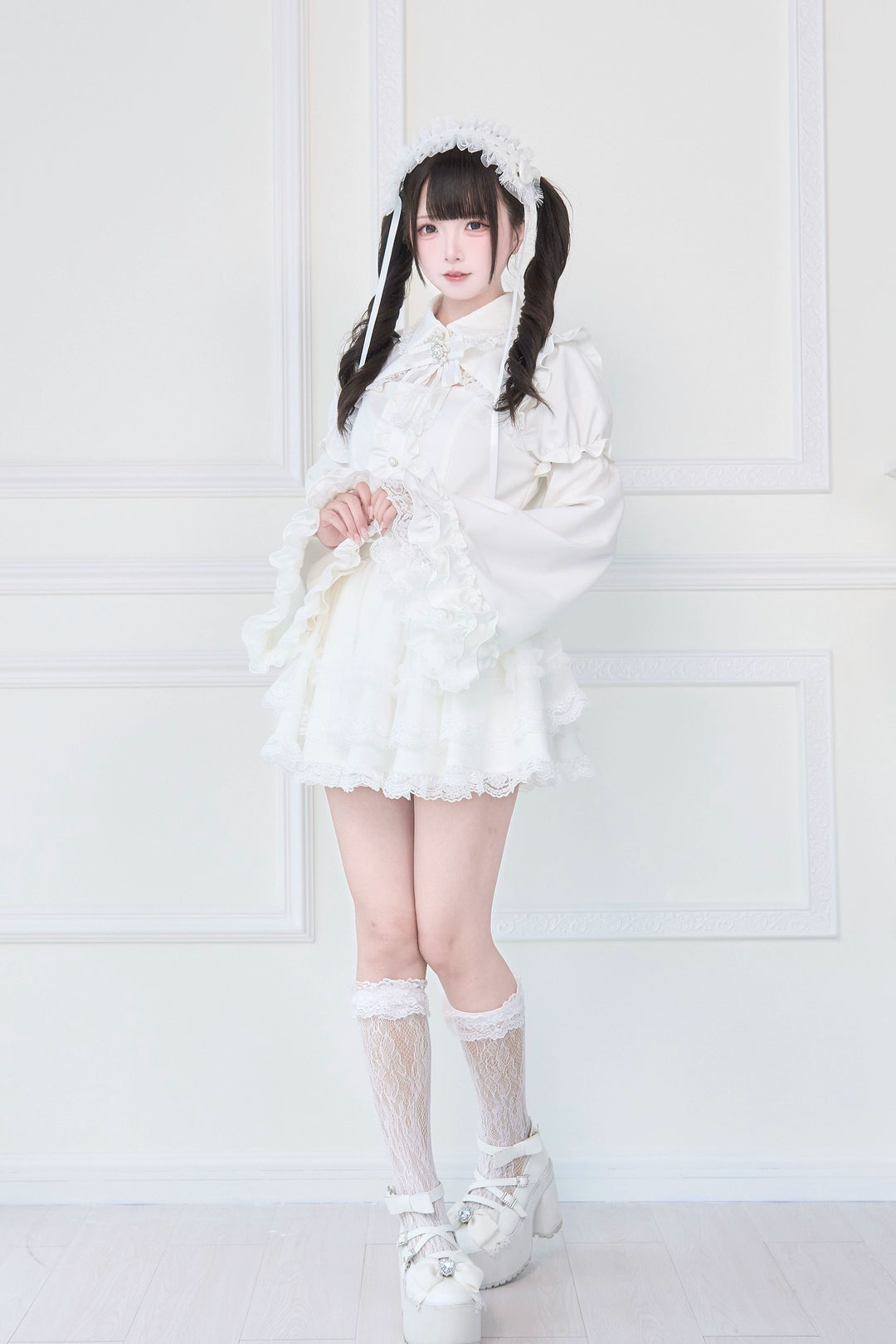 Jirai Kei Dress, Detachable Princess Sleeves, Safety Shorts 43608:780684