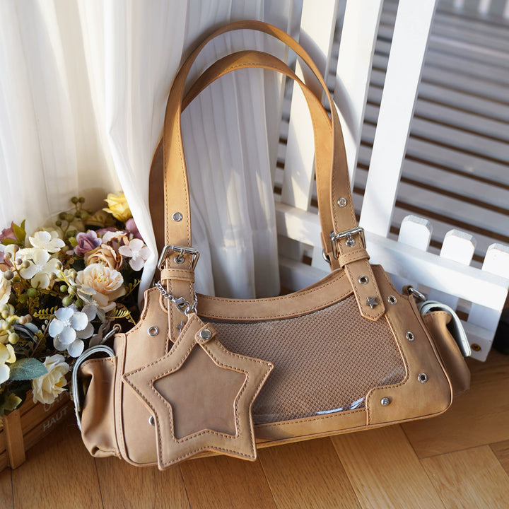 Punk Studded Ita Bag, Clear Window & Star Pouch 45416:847459