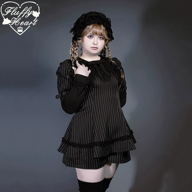 Jirai Kei Dress Set Puritan Collar Dress And Shorts Setup 40752:677148