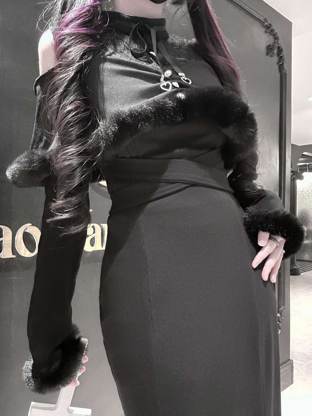 *针织长裙*虚拟天国原创设计量产型蕾服清楚系鱼尾裙日系露肩宅萌 44000:797380