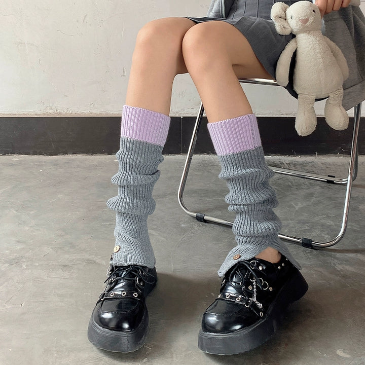 Knitted Splice Women Leg Covers Autumn Winter Socks 28976:358678 28976:358678