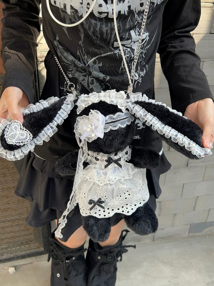 Subculture Bunny Shaped Plush Bag, Detachable Bag Straps 45763:870480