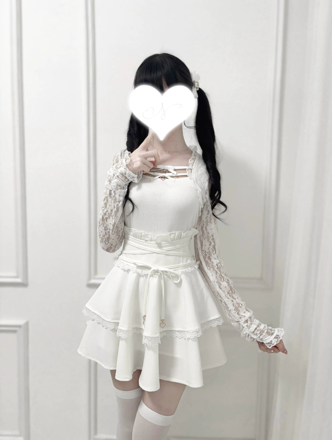 Solid Ryousangata Skirt, Built-in Safety Shorts 43656:782371