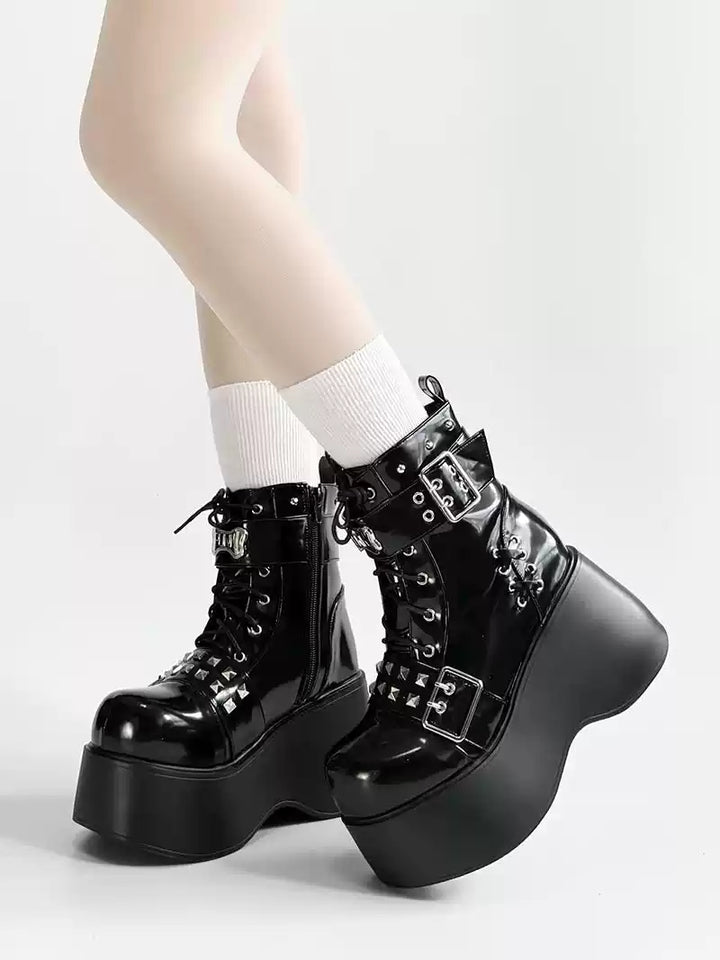 Punk Platform Shoes Subculture Thick-soled Boots Martin boots 40870:697304