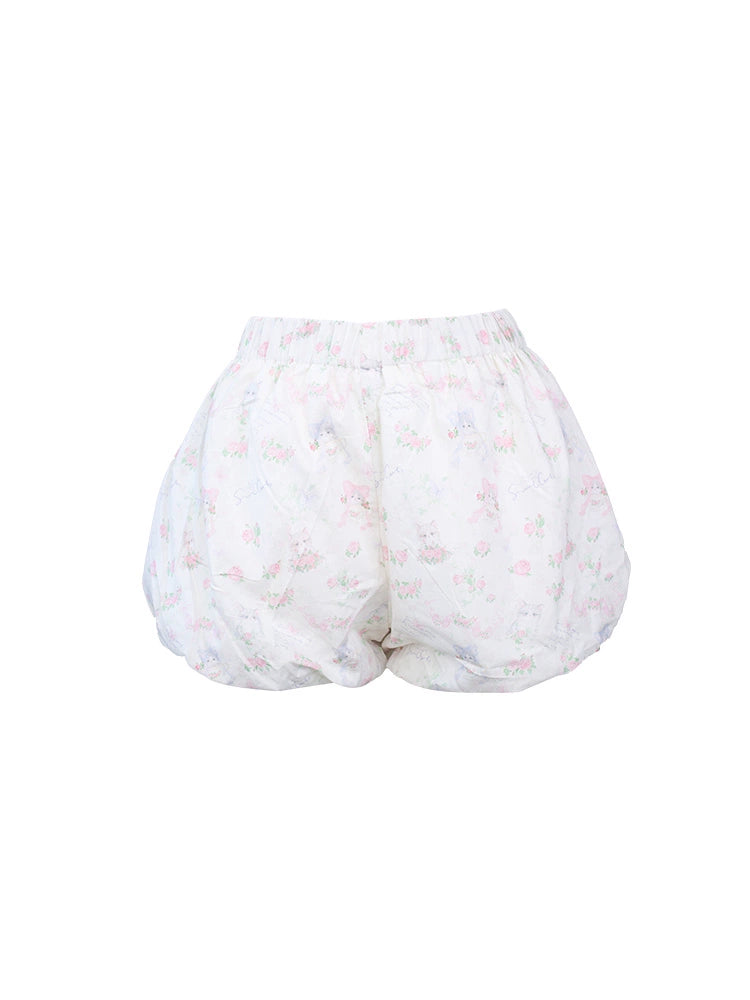 Halter Neck Gyaru Dress + Floral Print Bloomers (M S XS) 43436:780268