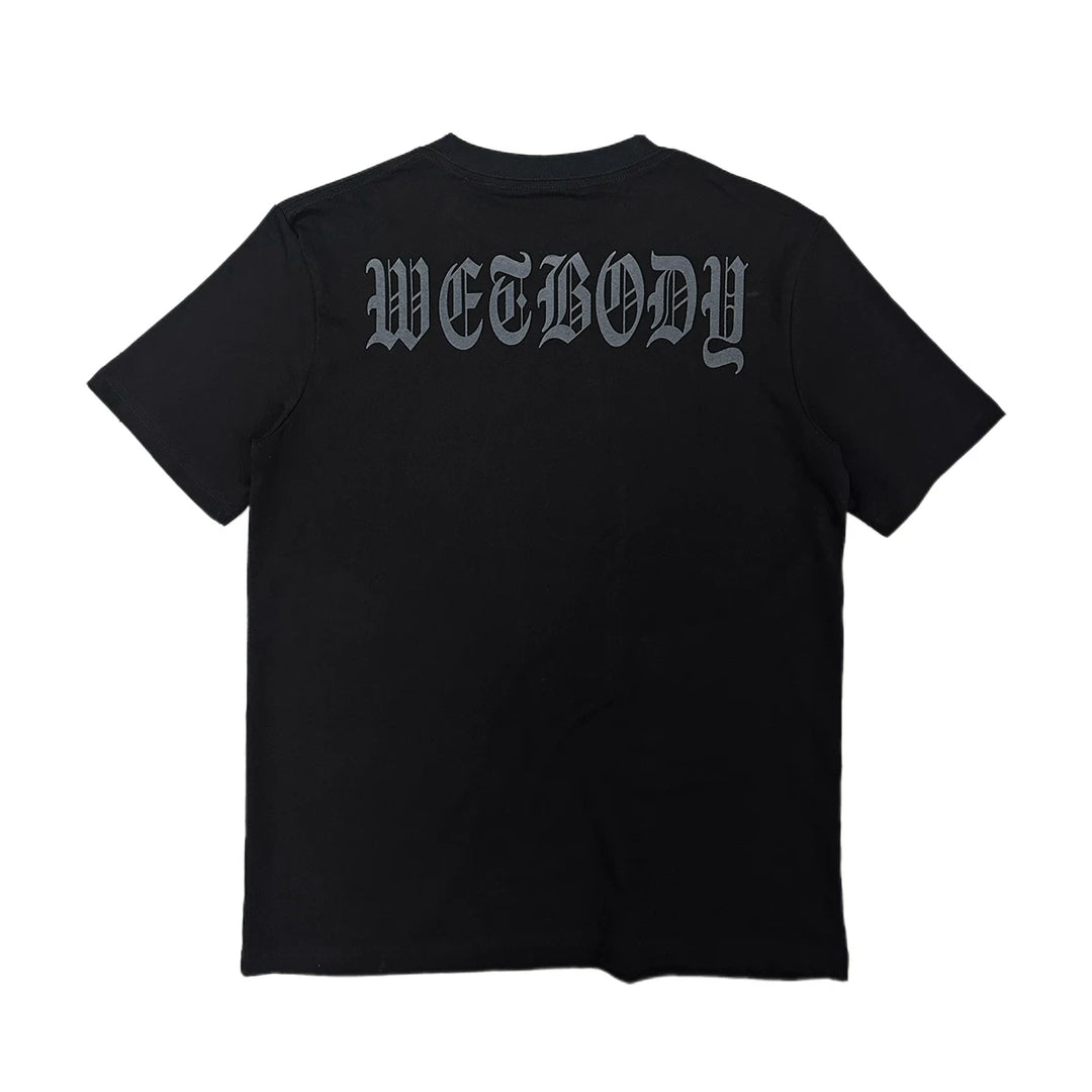 Subculture Black Printed T-shirt, Standard Shoulder Cut 45697:859398